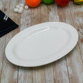 White Oval Platter – 12 inch – Set of 3
