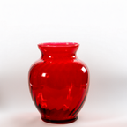 Cranberry-Wirbel-Glaskunstvase 6,5 Zoll