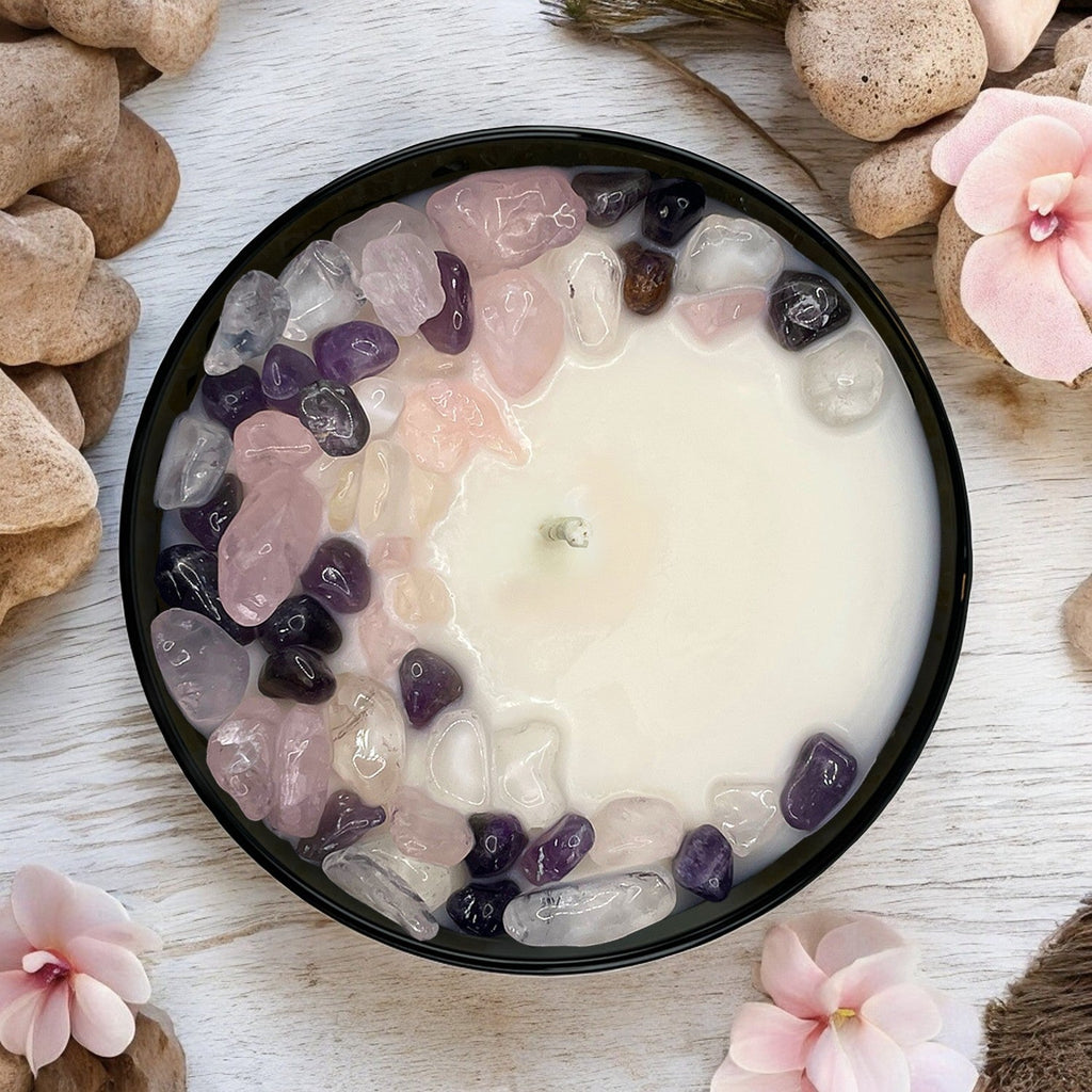 Aquarius Zodiac Crystal Candle — 10 oz