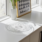 EAPG Northwood Holiday Platter - Starburst & Geometric Pressed Glass Tray