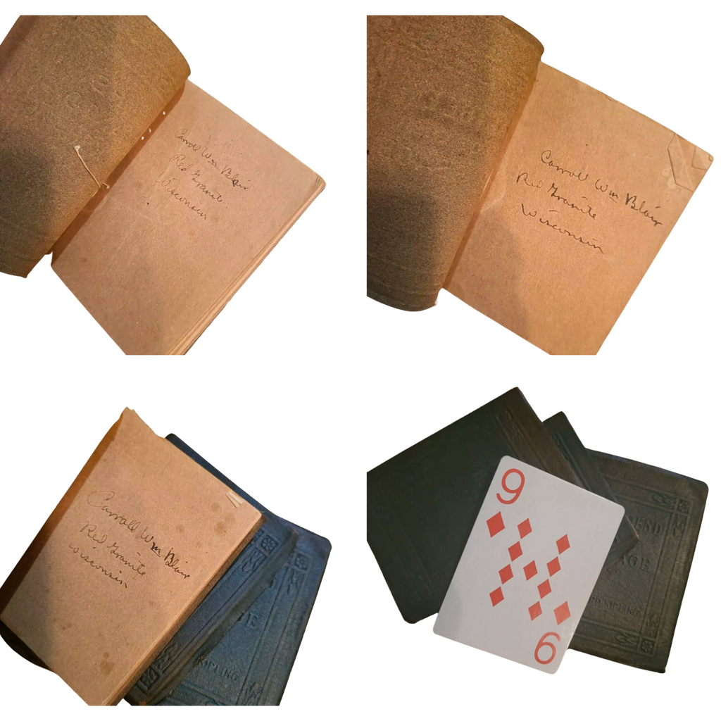 Vintage Pocket‑Bound Books — Kipling, 1920s (Set of 3)
