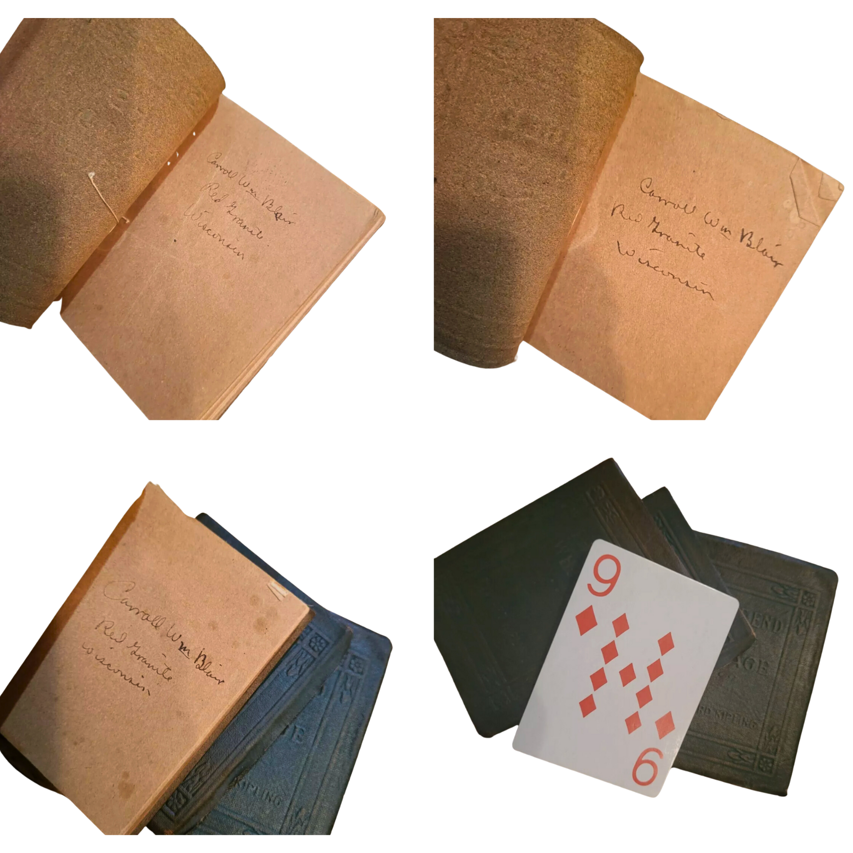 Vintage Pocket‑Bound Books — Kipling, 1920s (Set of 3)