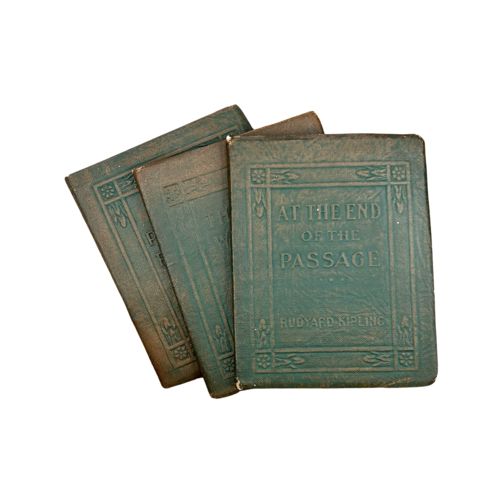 Vintage Pocket‑Bound Books — Kipling, 1920s (Set of 3)
