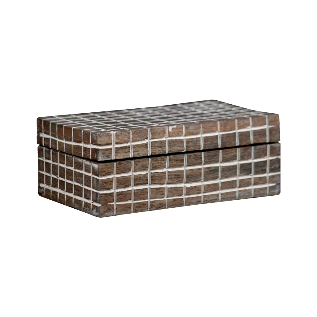 Artemis Decorative Wooden Box — Hand‑Carved Mango Wood