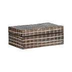 Artemis Dekorative Holzschatulle — Handgeschnitztes Mangoholz