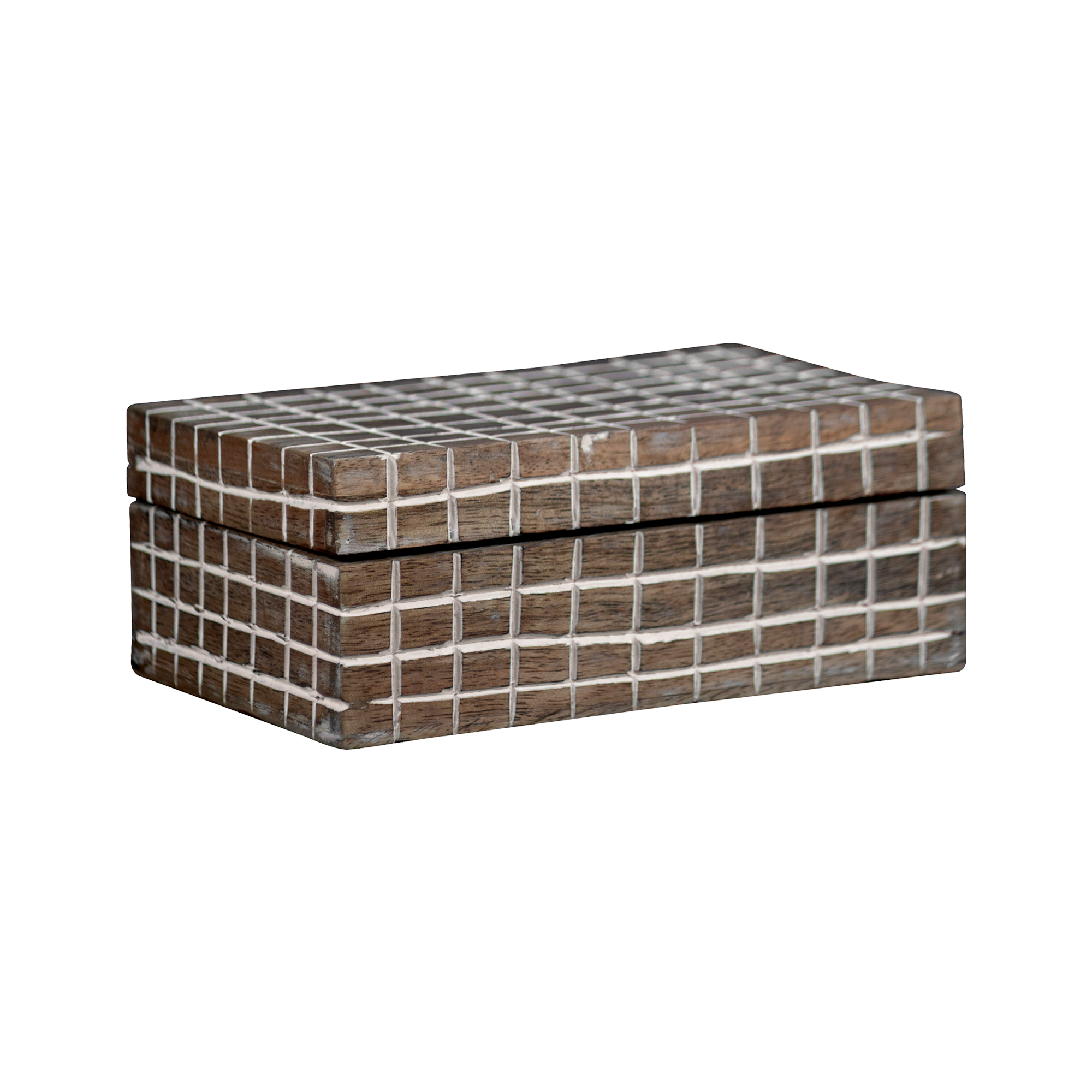 Artemis Decorative Wooden Box — Hand‑Carved Mango Wood