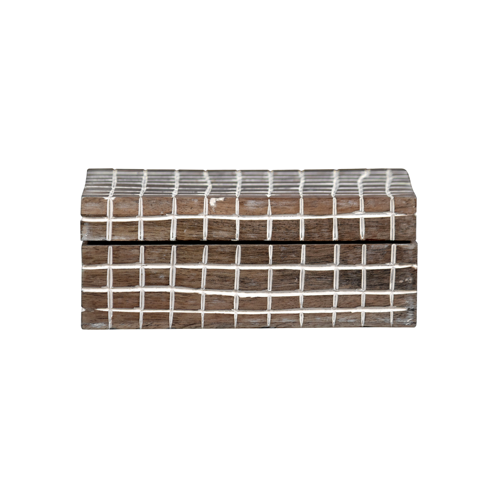 Artemis Decorative Wooden Box — Hand‑Carved Mango Wood