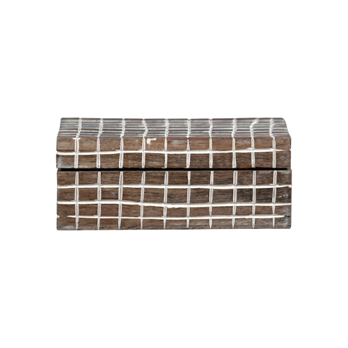 Artemis Decorative Wooden Box — Hand‑Carved Mango Wood