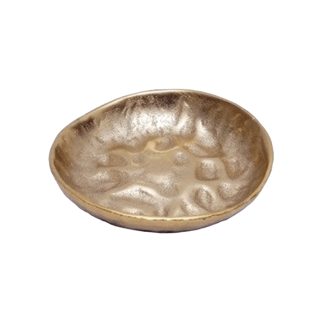 Ayla Gilded Decorative Bowl – Gold Finish, 5.5"
