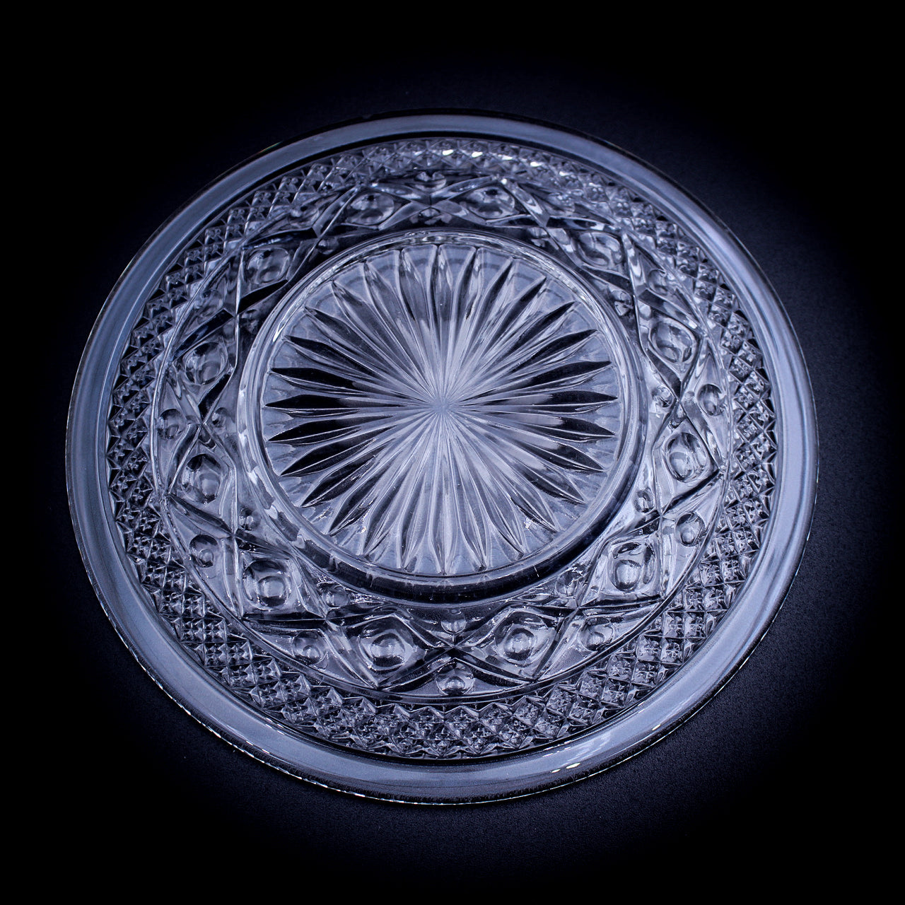 Vintage Imperial Glass Cape Cod Plate 6.5" Clear Crystal Pattern