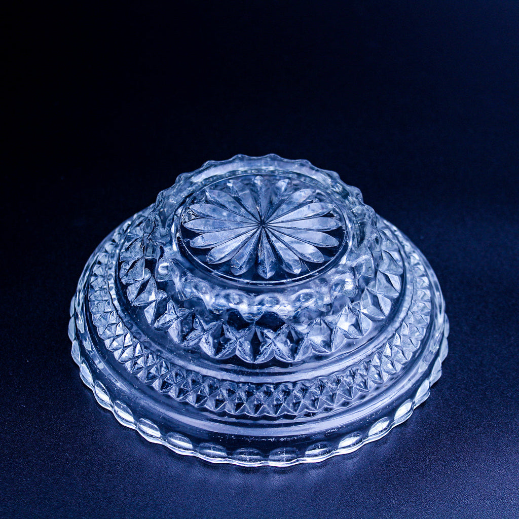 Anchor Hocking Wexford Clear Glass Bowl — Diamond‑Point Pattern