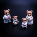 Vintage Homco Easter Bear Family #1430 Mod Dad, Kids, Eggs & Chick