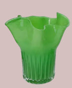 Geriffelte Glasvase, 3 Farboptionen