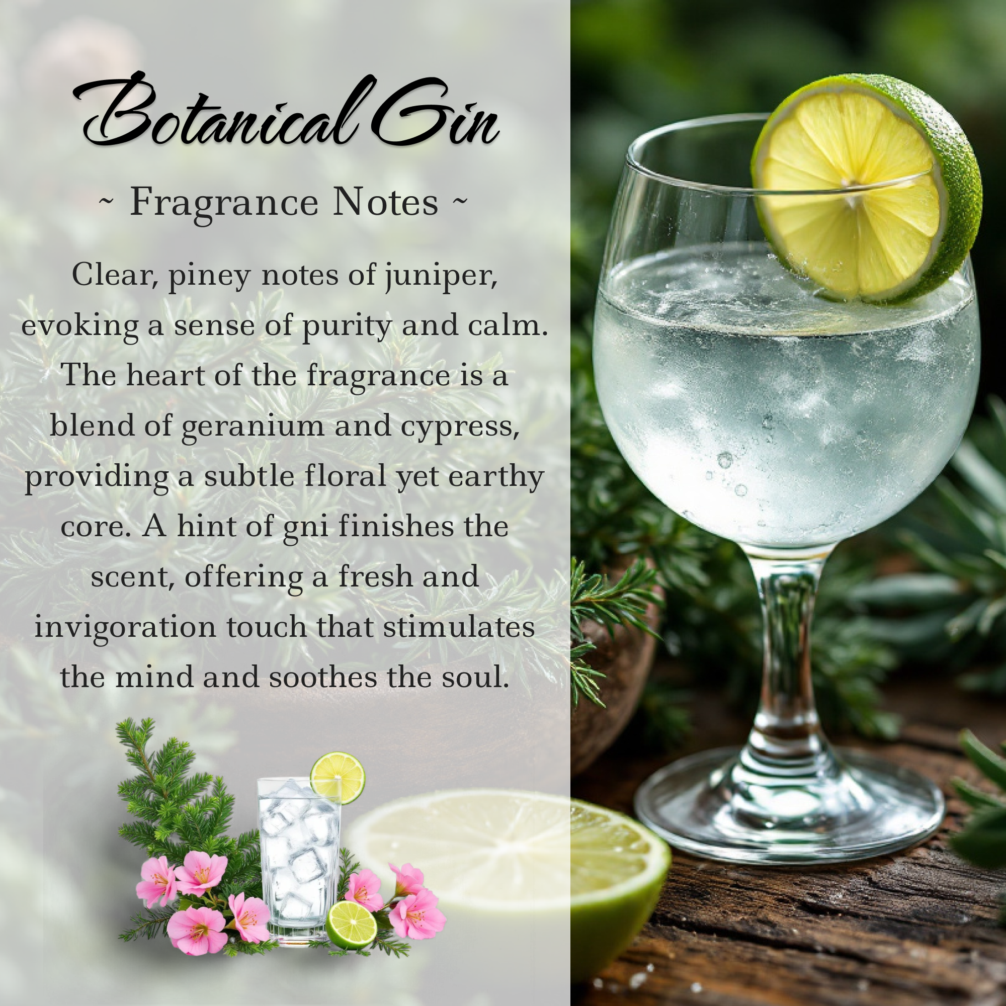 Botanical Gin & Juniper Crystal Candle — 10 oz