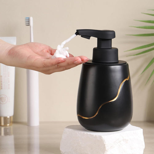 BosilunLife Nordischer Garten Automatischer Schaumseifenspender Recycelter Öko-Ton 560 ml