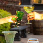 Botanisch bedruckter grüner Kelch – 6er-Set