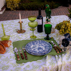 Botanisch bedruckter grüner Kelch – 6er-Set