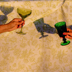 Botanisch bedruckter grüner Kelch – 6er-Set