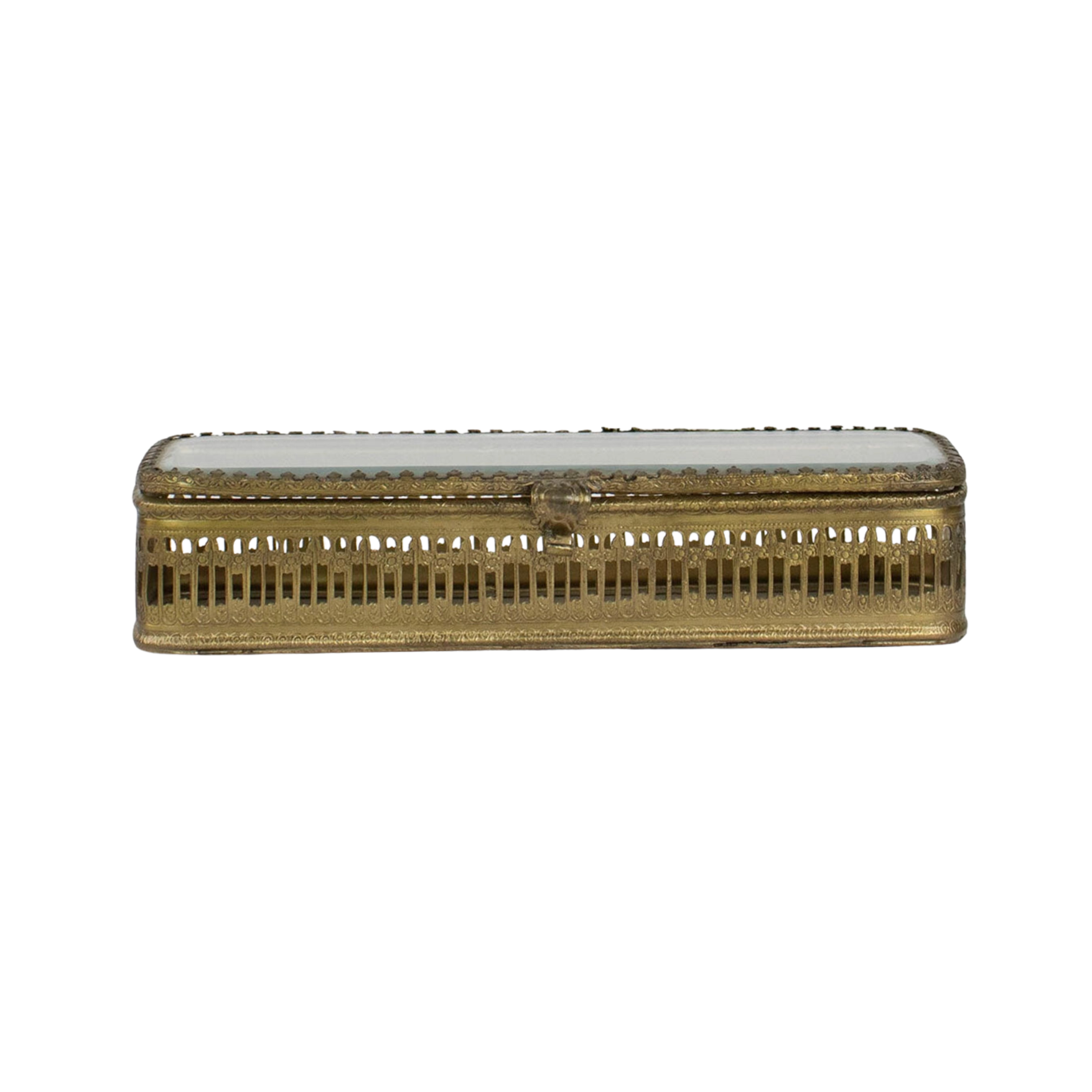 Victorian‑Style Brass & Glass Tray