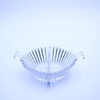 Mid-Century Chrome Tray - Handled Glass Insert