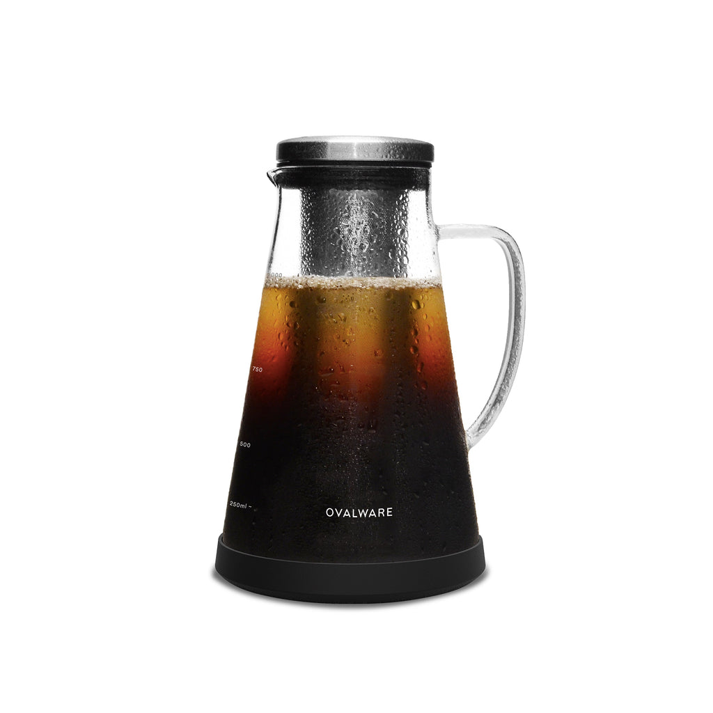 Ovalware Cold Brew Maker - Glass Carafe with Stainless Filter