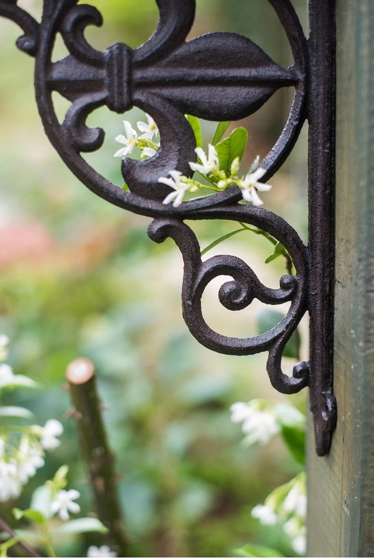 Fleur-de-Lis Brackets for Display Shelves - Cast Iron Scrollwork