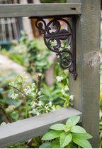 Fleur-de-Lis Brackets for Display Shelves - Cast Iron Scrollwork