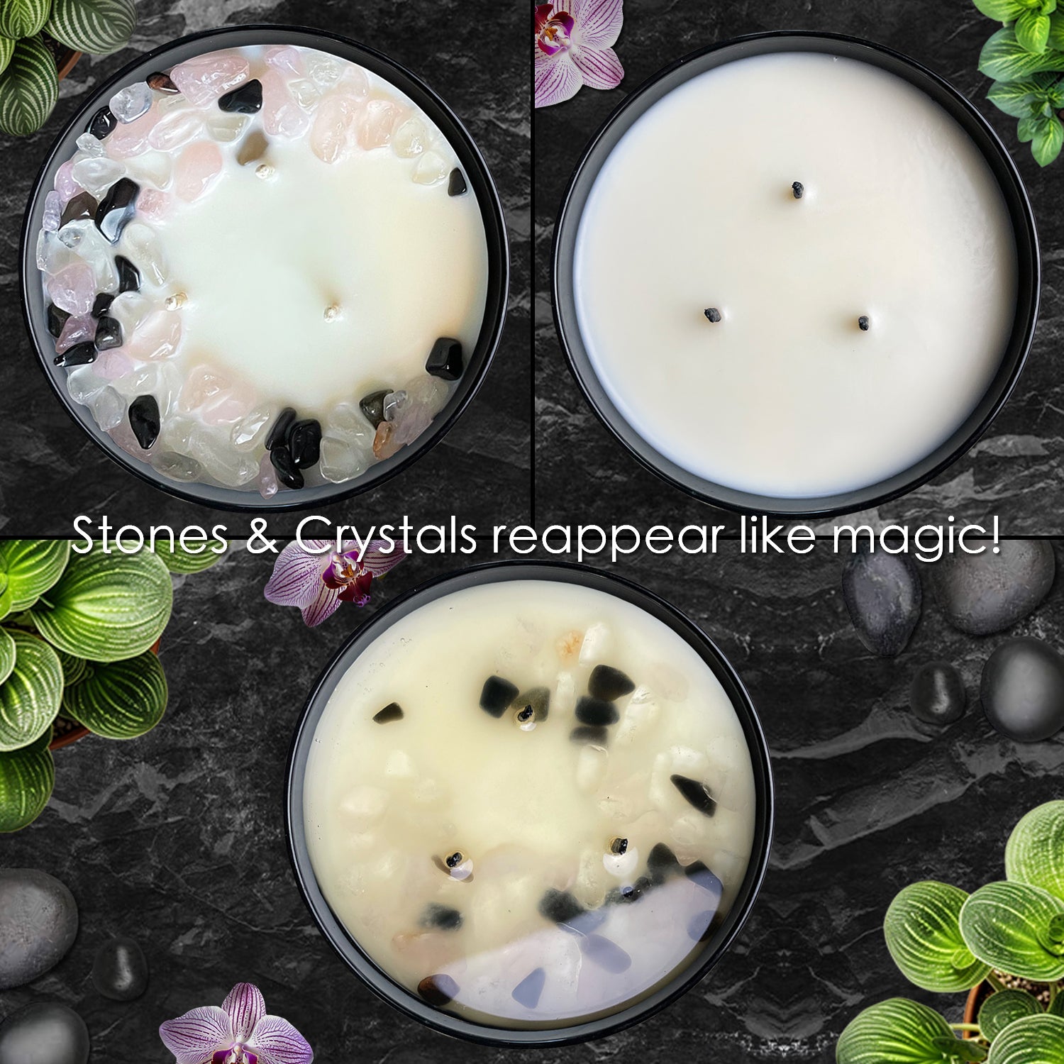 Root Chakra Crystal Candle — 9 oz