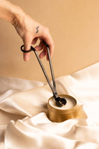 Kerzenpflege-Set – Mattschwarzer Edelstahl