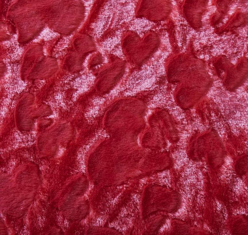 DaDa Bedding Candy Apple Red Vibrant Luxury Faux Fur Euro Throw Pillow Cover (Red-19)