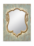 Wood Shield Mirror - Distressed Finish