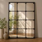 Cast Iron Rectangular Wall Mirror - Simple Cast Iron Frame