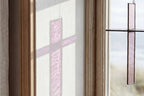 Greyhouse Glass Cross - Ink Black Stained Glass Suncatcher