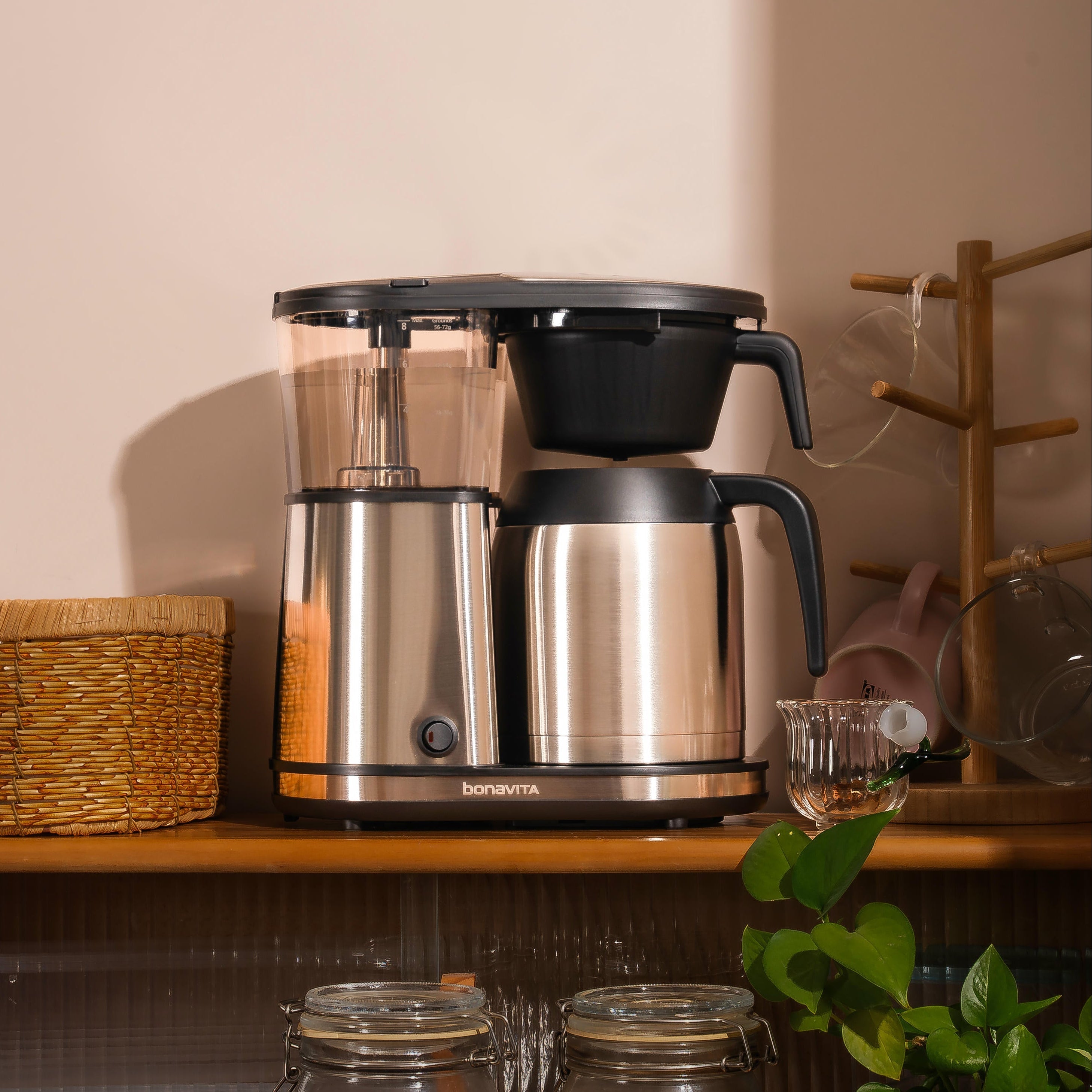 Connoisseur 8‑Cup Drip Coffee Brewer One‑Touch with Thermal Carafe