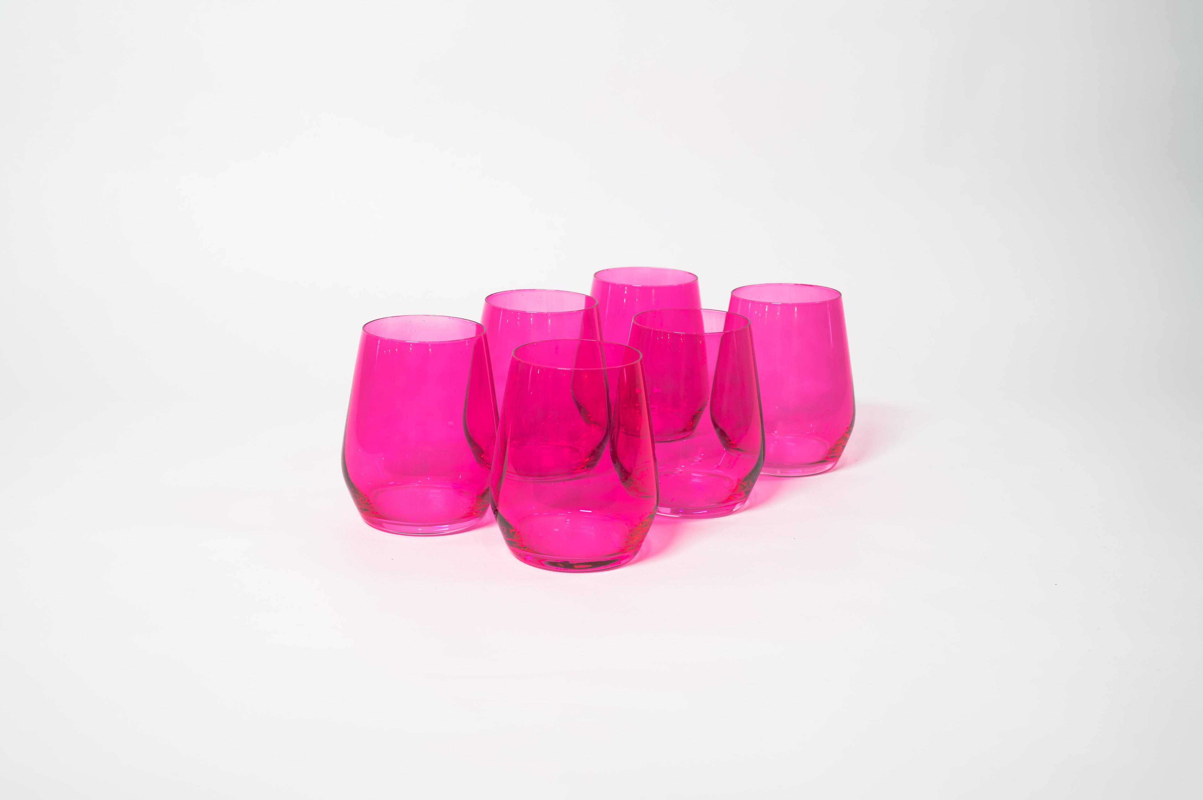 Hot Hot Pink Wine Glass — 12 oz
