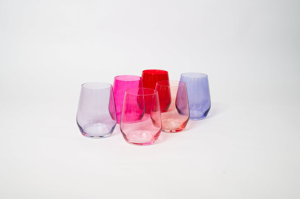 Lot de 6 verres à vin ombrés Cotton Candy