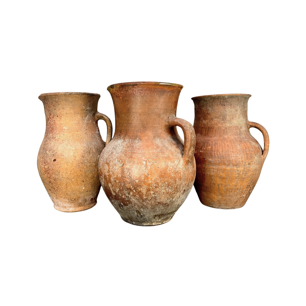 Dmytro Vintage Clay Jugs — 1940s Ukraine