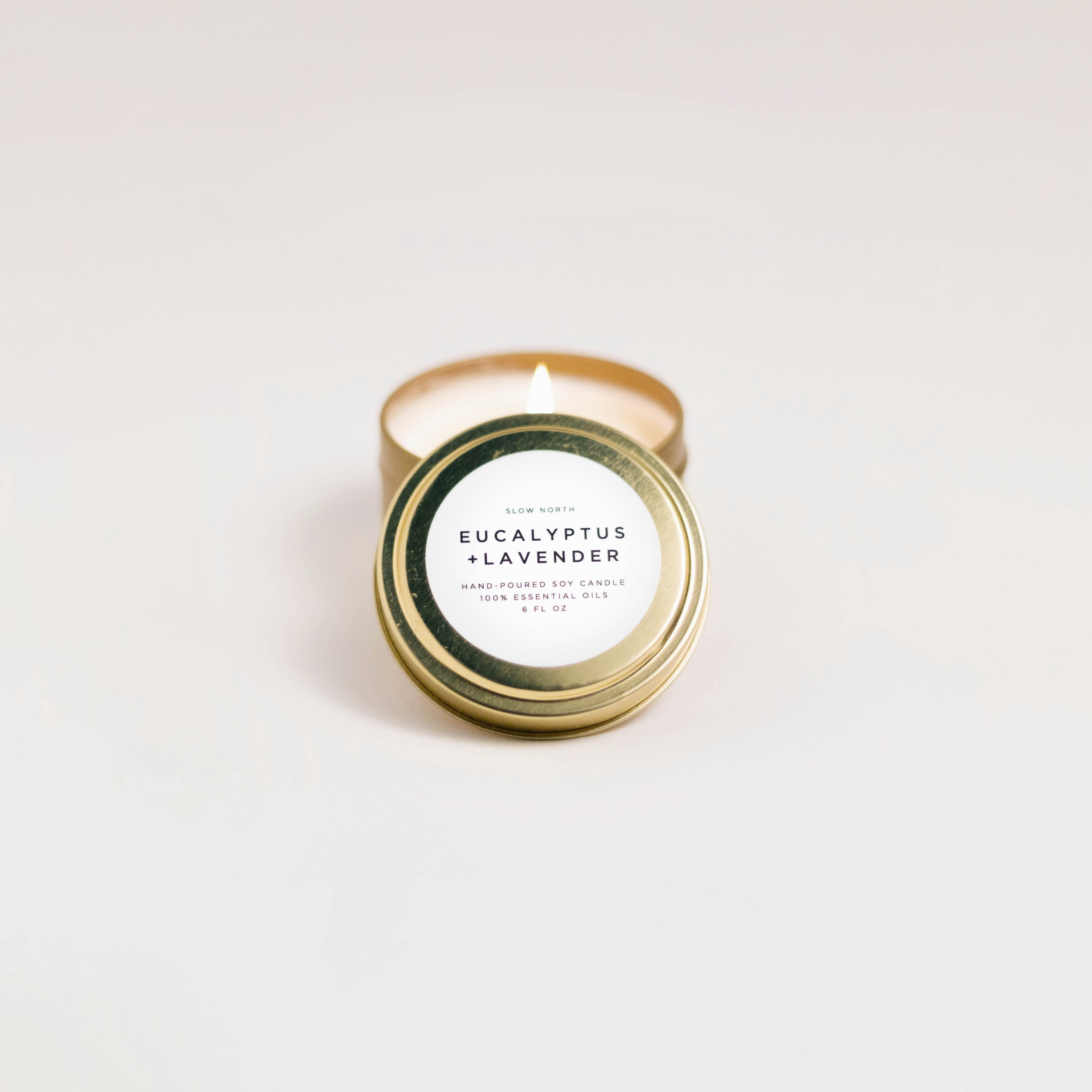 Eucalyptus + Lavender Travel Candle – Clean Herbal Blend