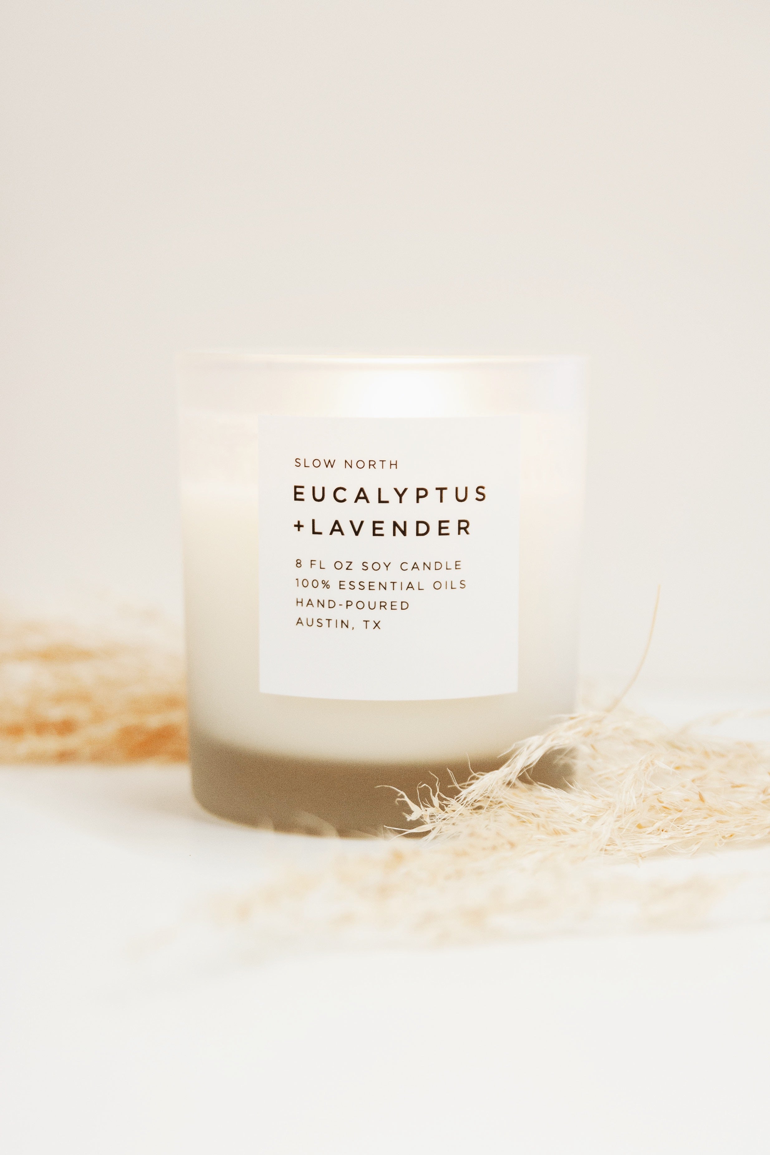 Bougie Signature Eucalyptus + Lavande – Mélange Herbacé Apaisant