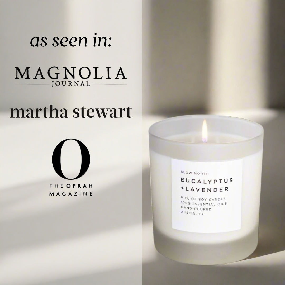 Eucalyptus + Lavender Signature Candle – Calming Herbal Blend