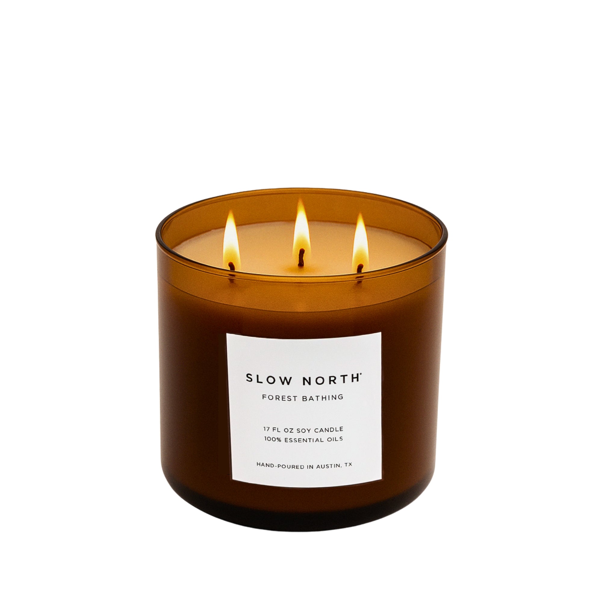 Forest Bathing Signature 3‑Wick Candle – Grounding Evergreen Blend