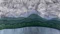 “Stormy Afternoon” — Hand‑Painted Silk Wall Hanging