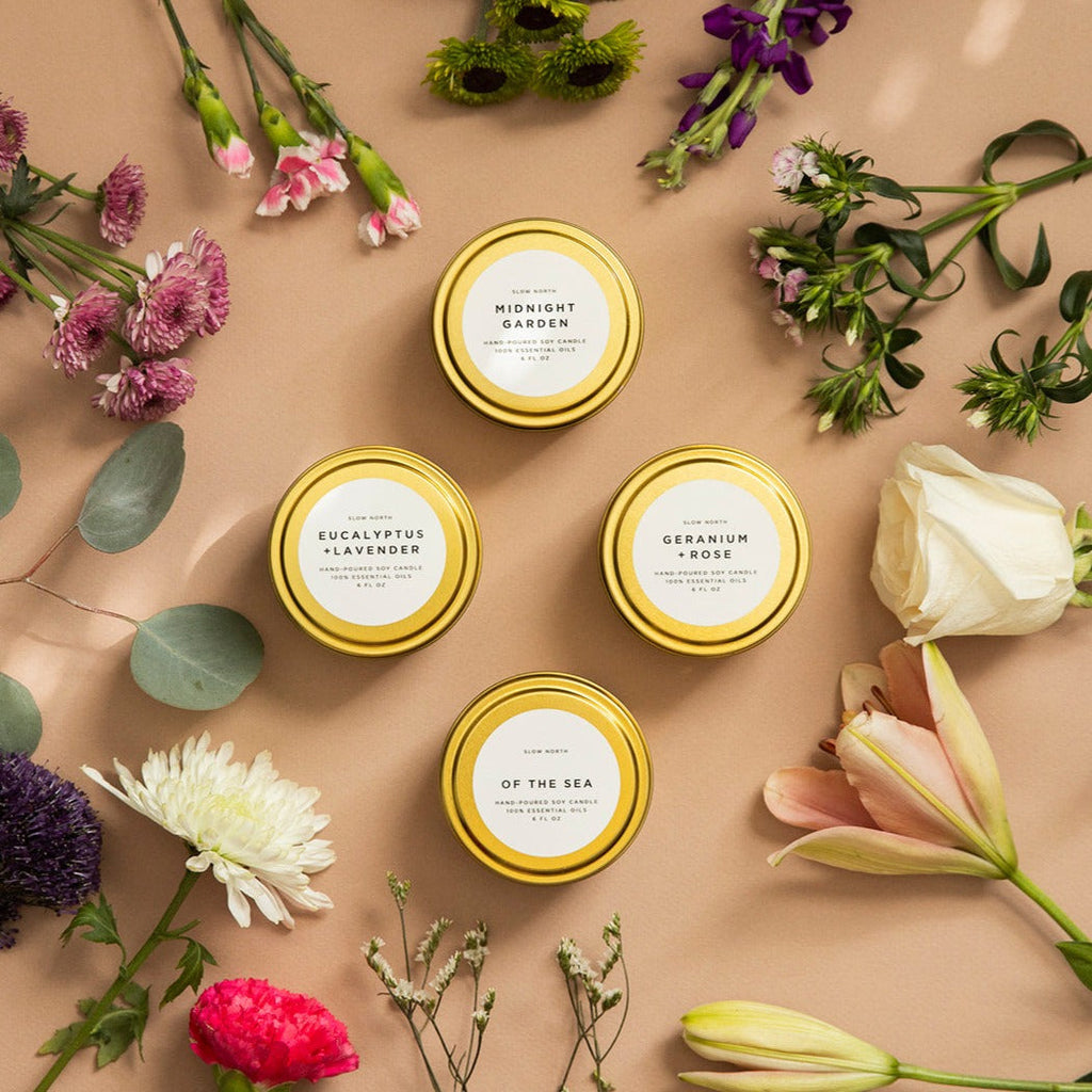 Floral Collection – 4 Travel Candles