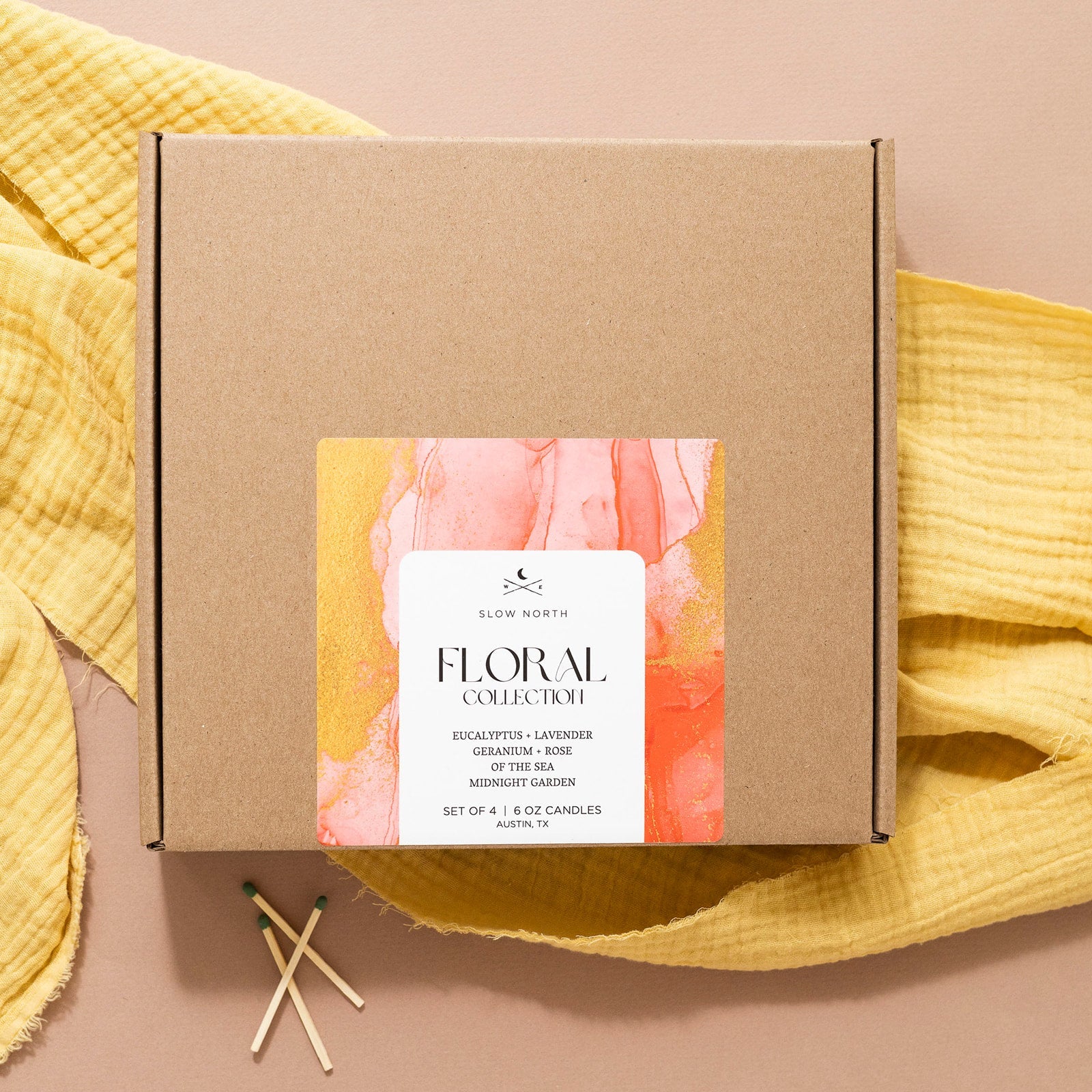 Floral Collection – 4 Travel Candles