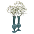 Frosted Blue Haze Vase – Pair