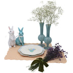 Frosted Blue Haze Vase – Paar