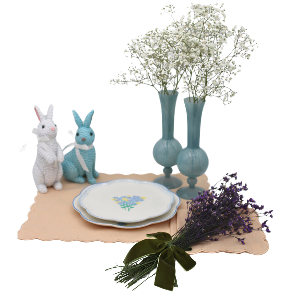 Frosted Blue Haze Vase – Pair