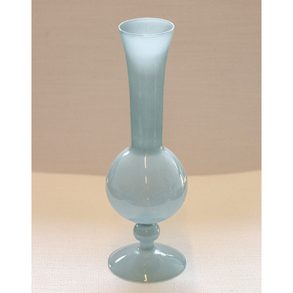 Frosted Blue Haze Vase – Pair