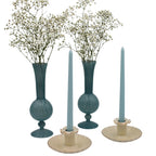 Frosted Blue Haze Vase – Paar