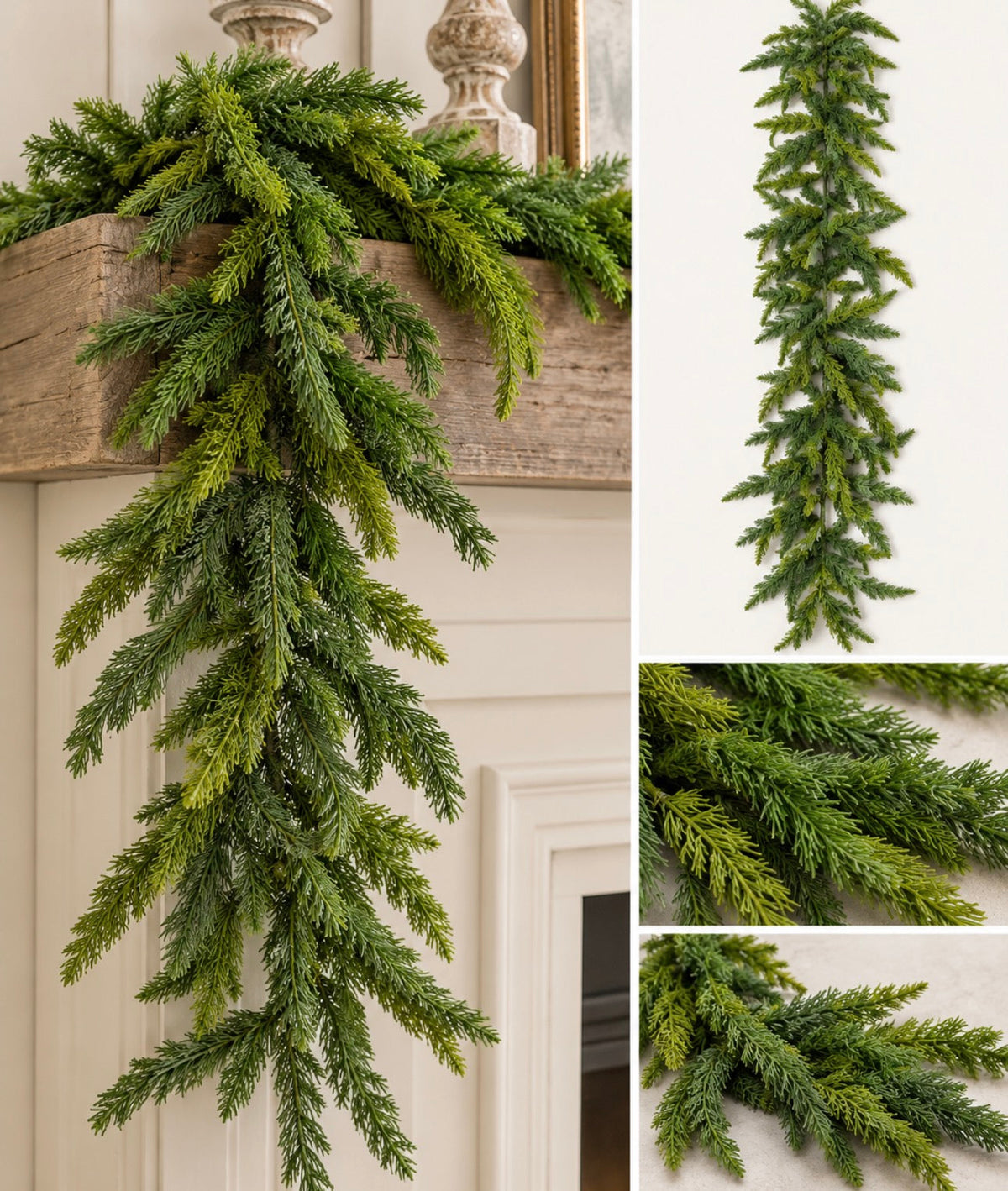 Foxtail Norfolk Pine Garland - 6' Natural Touch